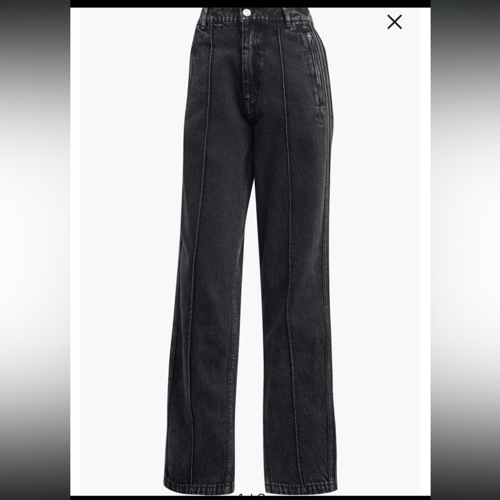adidas Women's straight Leg Black Jeans